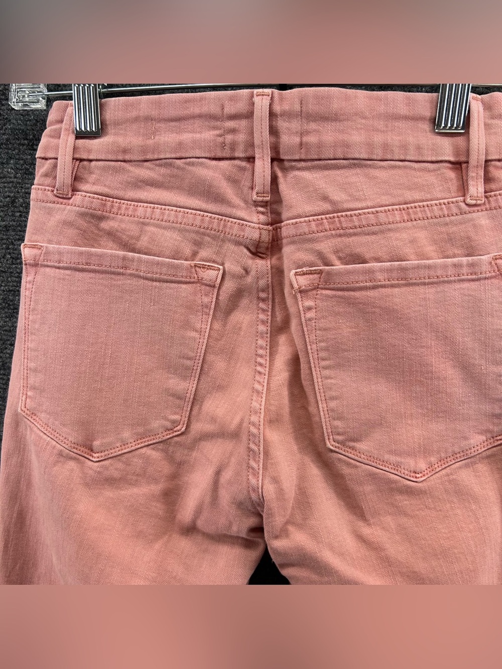 Frame Le Crop Mini Boot Jeans Size 25 Peony Pink High Rise Stretch Denim LCMB790 - Picture 15 of 15